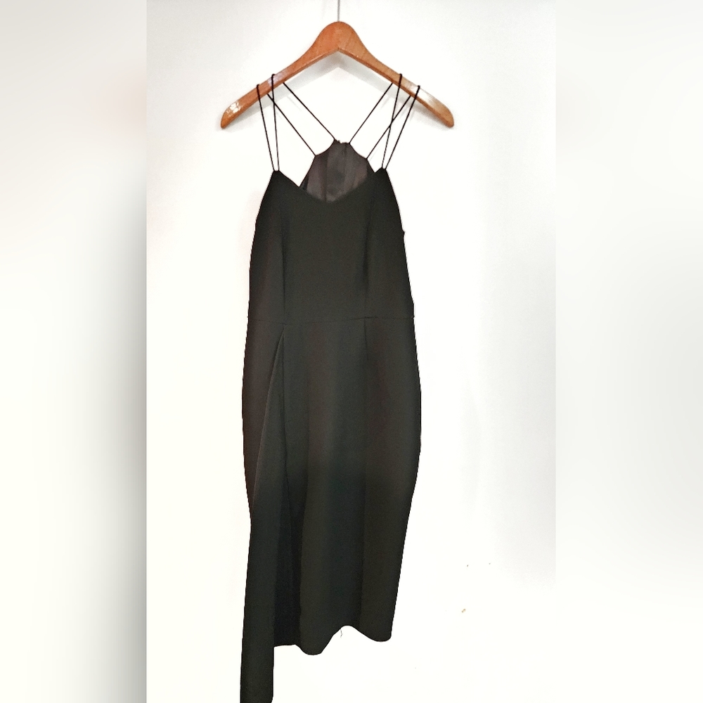 Keepsake The Label Black Strappy Formal Evening Event Cocktail Dress NWT